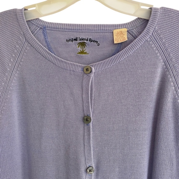 ORIGINAL ISLAND SPORT Linen & Cotton Cardigan Sweater Womens Large - Picture 3 of 7